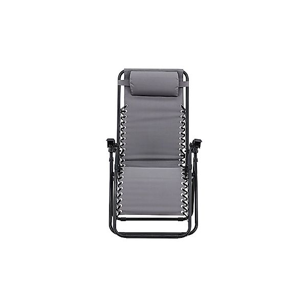 ebuy24 Vulcano Liegestuhl Grau Ohne Kissen Sitzhöhe cm 38 Sitzbreite cm 44 günstig online kaufen