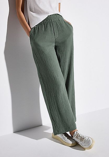 STREET ONE Stoffhose Sommerhose in Struktur-Optik günstig online kaufen