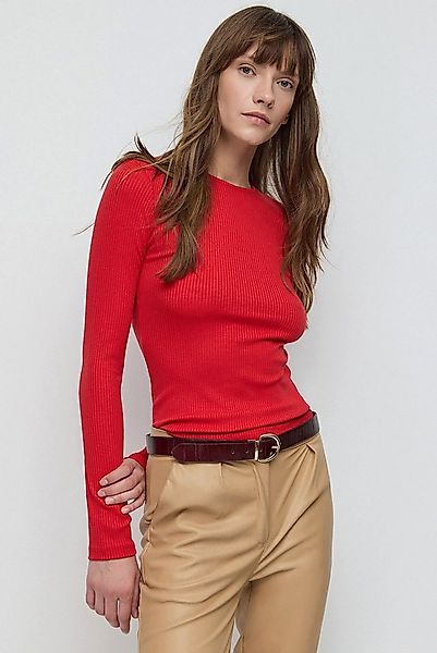 No Matter What Blusentop Gerippte, langärmlige, rückenfreie Bluse mit Schna günstig online kaufen