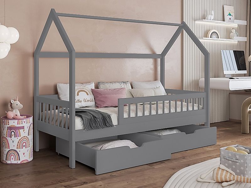 MIRJAN24 Kinderbett Gaja 90 (mit zwei Bettschubladen), Lattenrost, Holzkons günstig online kaufen