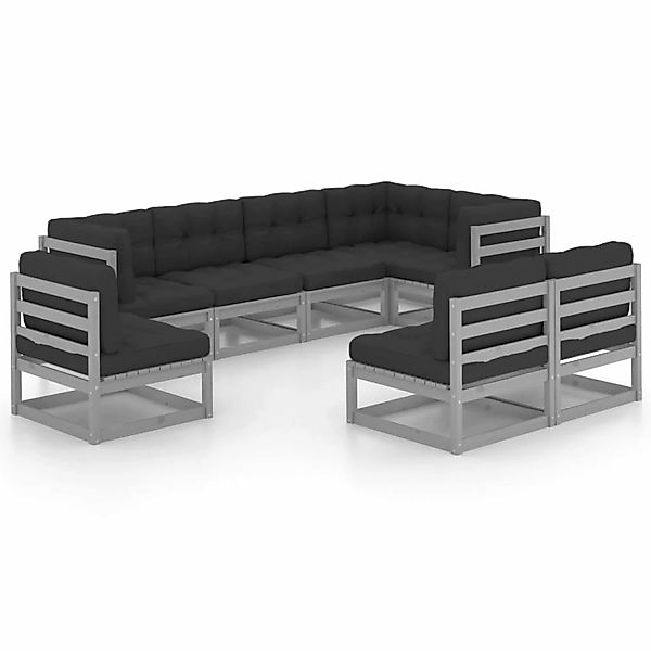 8-tlg. Garten-lounge-set Mit Kissen Kiefer Massivholz günstig online kaufen