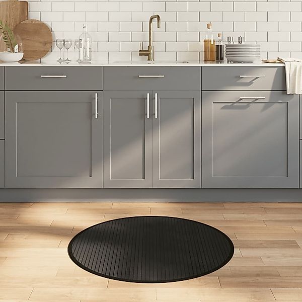 vidaXL Teppich Teppich Rund Schwarz 80 günstig online kaufen