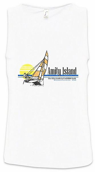 Urban Backwoods Tanktop Amity Island Surfing II Ärmelloses T-Shirt White Sh günstig online kaufen