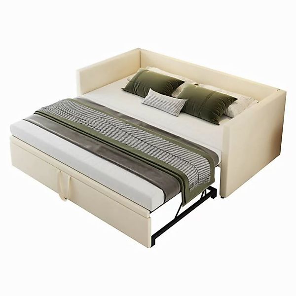 HAUSS SPOLE Bett 90/180x200cm Ausziehbares Schlafsofa mit Lattenrosten, Sam günstig online kaufen