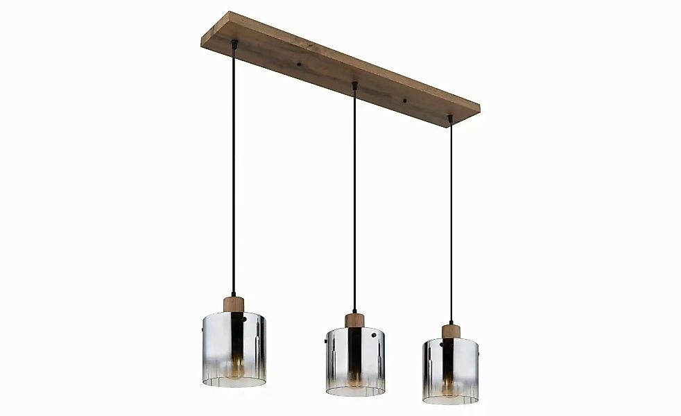 Hängeleuchte Underwood, Länge 100 cm, braun/rauchgrau, MDF günstig online kaufen