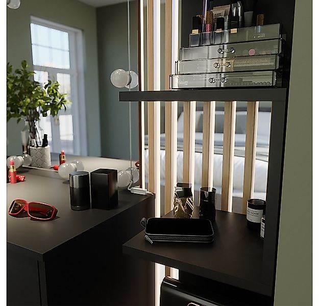 Vicco Eckregal Paolo, Schwarz, 28 x 175.4 cm mit 5 Fächern, 1-tlg. günstig online kaufen