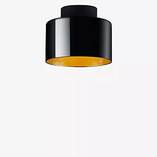 Bankamp Grand Deckenleuchte LED, anthrazit matt/Glas schwarz/gold - ø20 cm günstig online kaufen
