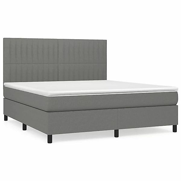 vidaXL Boxspringbett mit Matratze Dunkelgrau 180x200 cm Stoff1397208 günstig online kaufen