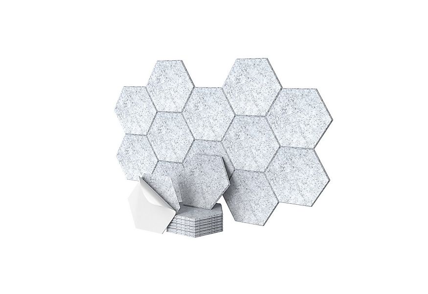 relaxdays Akustikplatte Hexagon Akustikplatten Set selbstklebend, (36-St), günstig online kaufen