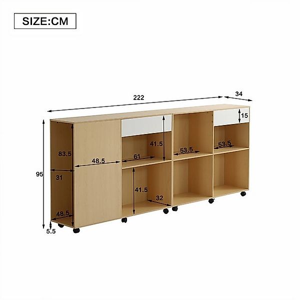 TavilaEcon Fächerschrank Aufbewahrungsschränke, mit Regalfächer, 2 Schränke günstig online kaufen