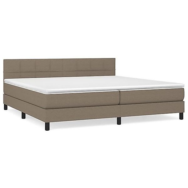 vidaXL Boxspringbett Boxspringbett mit Matratze Taupe 200x200 cm Stoff Bett günstig online kaufen