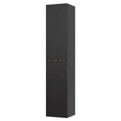 Lomadox Hochschrank TOSKANA-BLACK-56 Badezimmer in seidenmatt günstig online kaufen