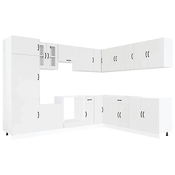 vidaXL 14 Tlg Küchenschrank-Set Lucca Weiß Holzwerkstoff 3314981 günstig online kaufen