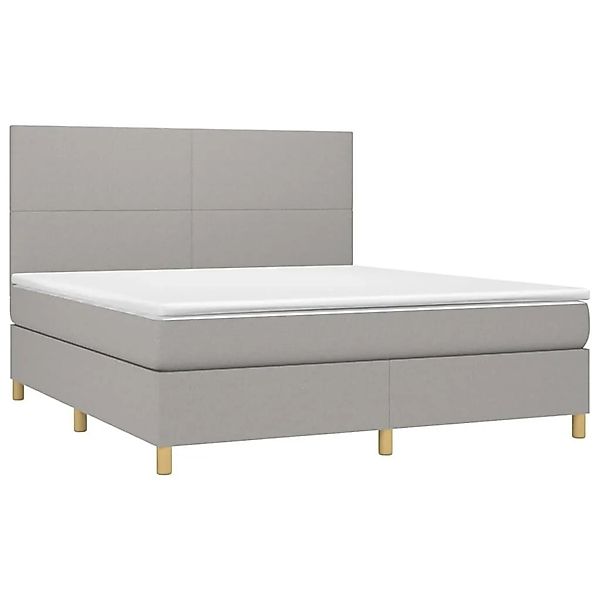 vidaXL Boxspringbett mit Matratze Hellgrau 180x200 cm Stoff 3142193 günstig online kaufen