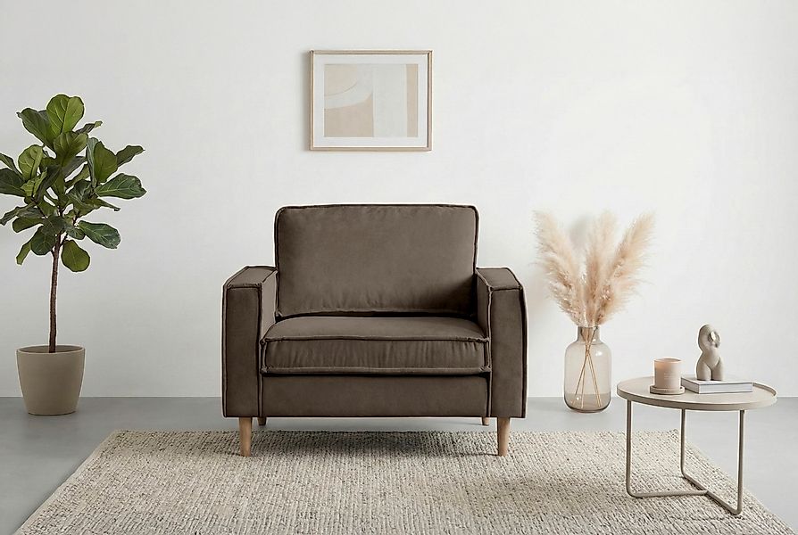 Home affaire Loveseat »Pinto Skandi 105 cm, Chenille, Struktur« mit Keder, günstig online kaufen
