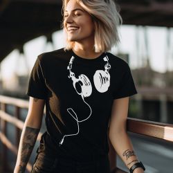MAKAYA T-Shirt Kurzarm Damen Top Musik günstig online kaufen