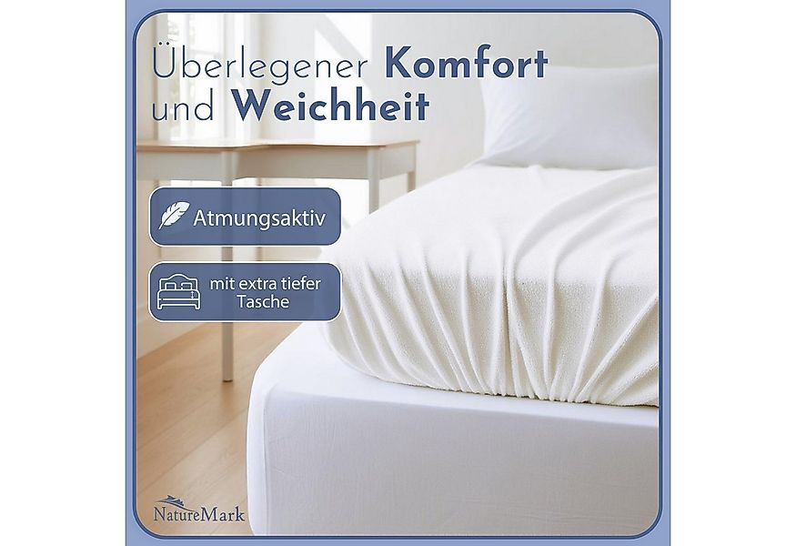 NatureMark Spannbettlaken Frottee Spannbettlaken, 80% Baumwolle / 20% Polye günstig online kaufen