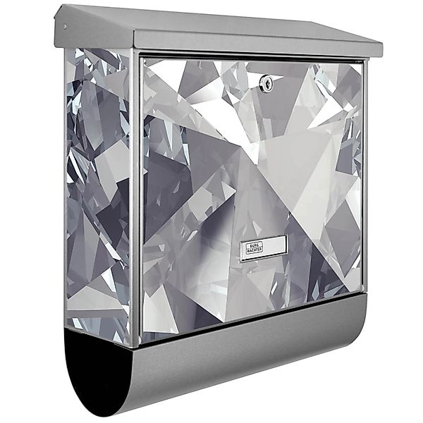 Banjado Briefkasten Edelstahl 38x39x12cm Mit Zeitungsfach Inkl. Montagemate günstig online kaufen