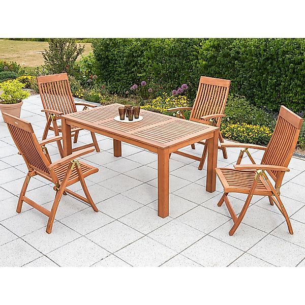 Gartenmöbelgruppe Comodoro mit quadratischem Ausziehtisch 9-teilig günstig online kaufen