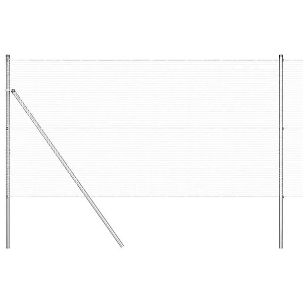 vidaXL Zaunpfosten Silber 10 x 1,2 m 19 x 19 mm Maschen Stahl 3351577 günstig online kaufen