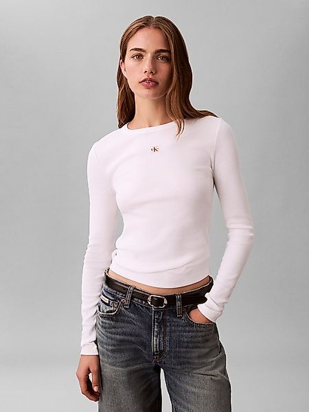 Calvin Klein Jeans Shirttop Figurbetonte Passform mit Rundhalsausschnitt günstig online kaufen