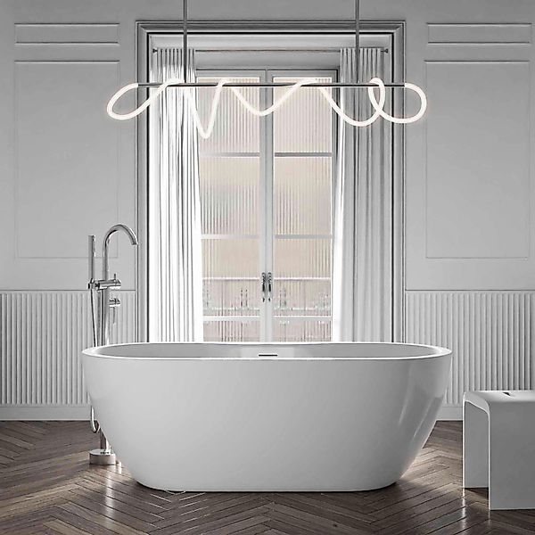 Bernstein Freistehende Badewanne ROMA PLUS 2.0 Weiß Glänzend 165,5x74,5x58 günstig online kaufen