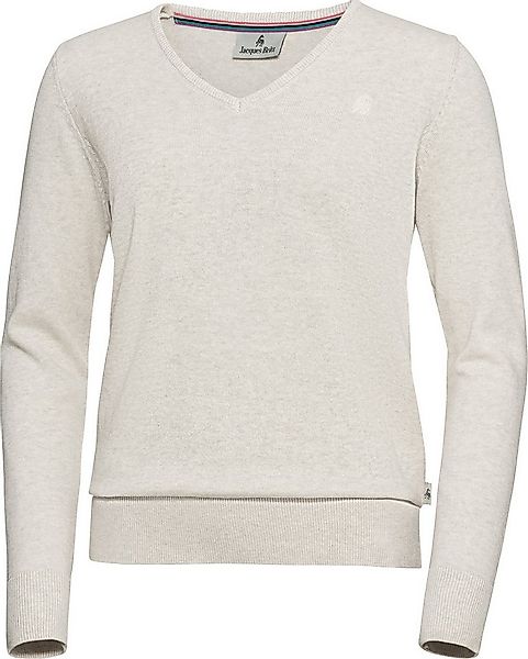 Jacques Britt V-Ausschnitt-Pullover Hautsympathisch und formstabil dank 100 günstig online kaufen