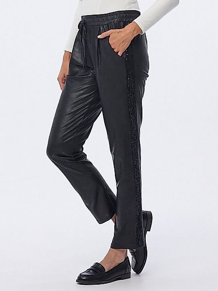 MONACO blue Jogger Pants Sweathose figurumspielend mit Paillettengalon günstig online kaufen