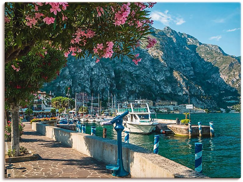 Artland "Gardasee Hafen Limone sul Garda I" Europa 1 Stk. tlg. auf Holzrahm günstig online kaufen