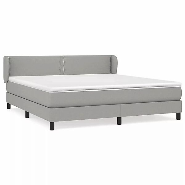 vidaXL Boxspringbett mit Matratze Hellgrau 180x200 cm Stoff1399696 günstig online kaufen
