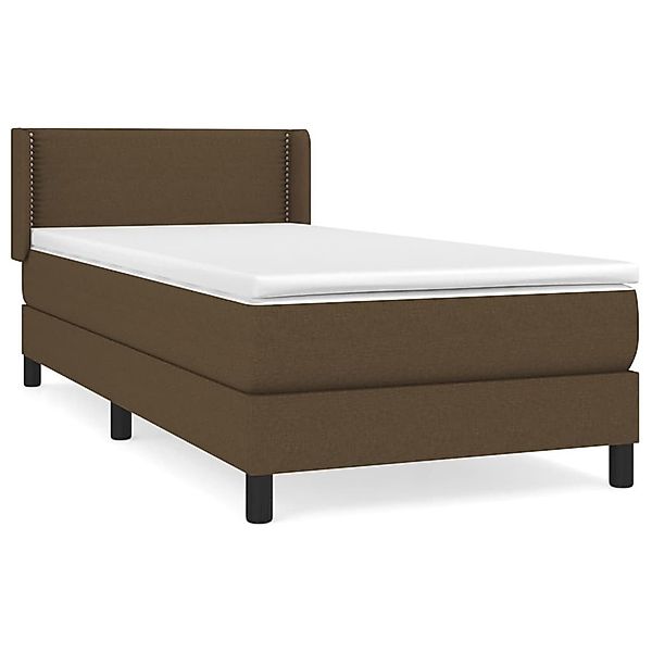 vidaXL Bett Boxspringbett mit Matratze Dunkelbraun günstig online kaufen