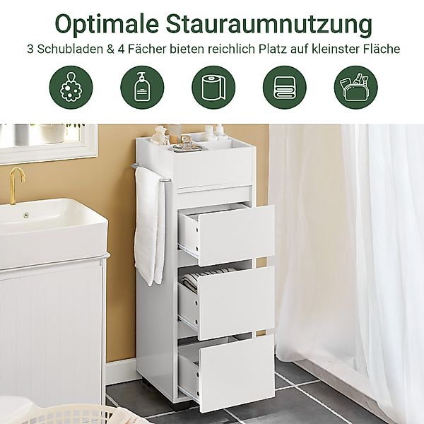 SoBuy Midischrank BZR29, Badschrank schmal, Badezimmerschrank günstig online kaufen