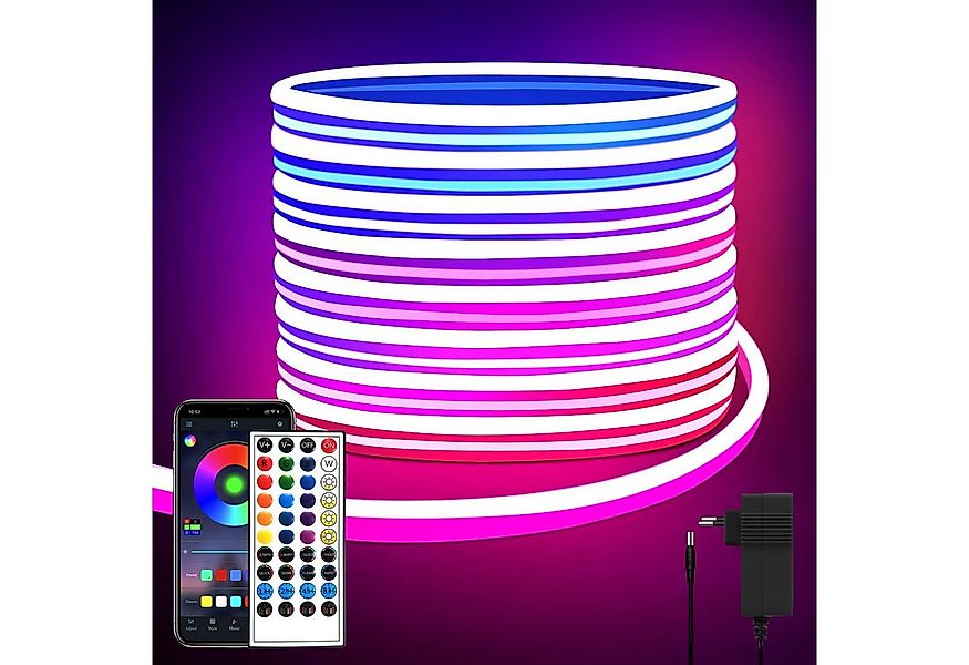TUWENA LED Stripe 10m Neon, mit Fernbedienung, Wasserdichte Flexible, RGB S günstig online kaufen