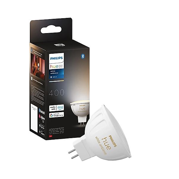 Philips Hue Leuchtmittel GU5.3 Spot MR16 White Ambiance 400,m 5,1 W günstig online kaufen