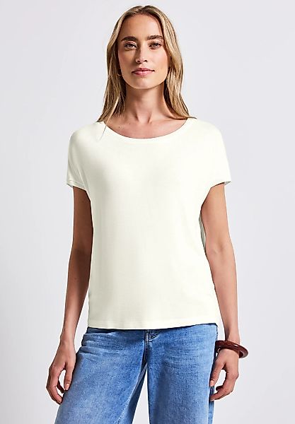 STREET ONE T-Shirt mit Materialmix günstig online kaufen