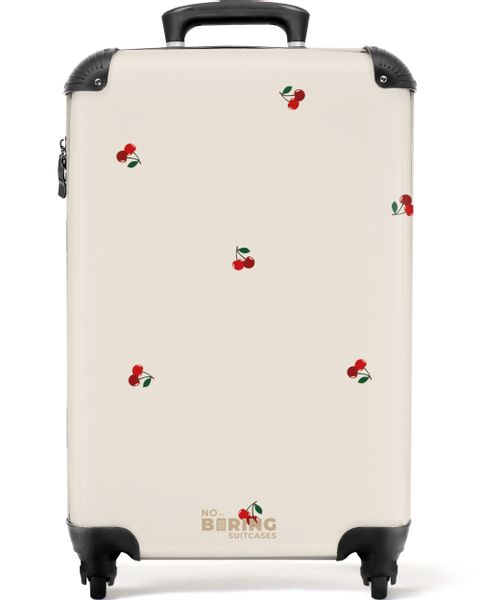 NoBoringSuitcases.com© Hartschalen-Trolley Beigefarbener Hintergrund mit Mu günstig online kaufen