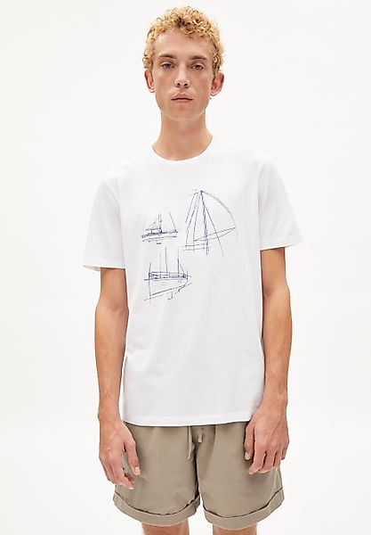 T-Shirt JAAMES TECH BOAT in white von ARMEDANGELS günstig online kaufen