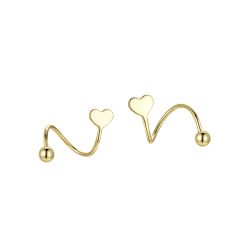 Runde Perlé Paar Ohrstecker Spirale Durchzieher günstig online kaufen