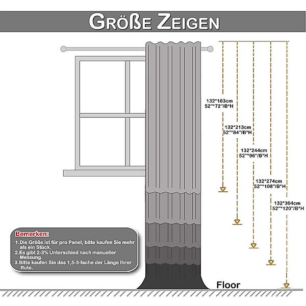 Jibenhome Vorhang Gardinen Blickdicht Vorhang Samt, günstig online kaufen