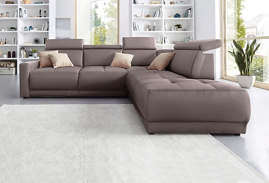 DOMO collection Ecksofa "Ava, moderne Sitzheftung mit toller Doppelnaht, ko günstig online kaufen