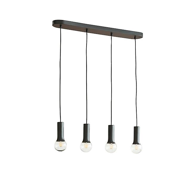 Lindby Pendelleuchte Fipas 10001058 Modern in Schwarz aus Metall 4-flammig günstig online kaufen
