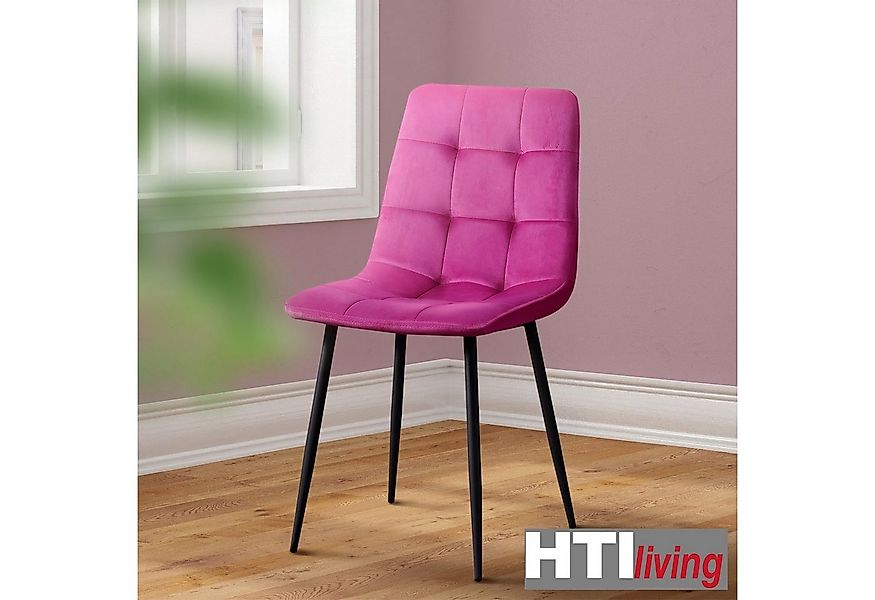 HTI-Living Esszimmerstuhl Stuhl Mesa Velvet Pink (Set, 2 St), Esszimmerstuh günstig online kaufen