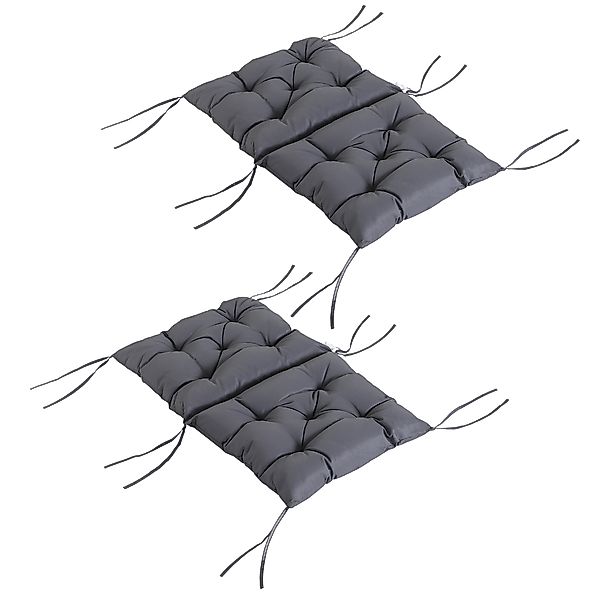 Outsunny 2er Set Auflage für Niederlehner Stuhlauflage Sitzpolster Garten K günstig online kaufen