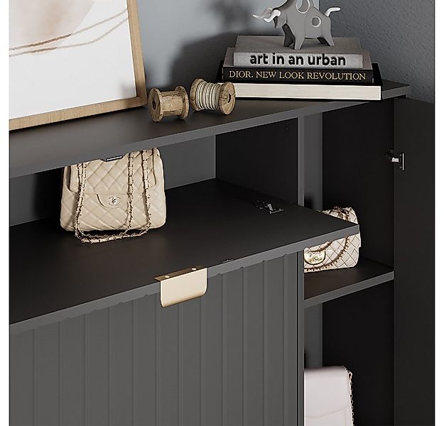 Vicco Schuhschrank Helge, Schwarz, 108 x 107.5 cm (1-St) günstig online kaufen