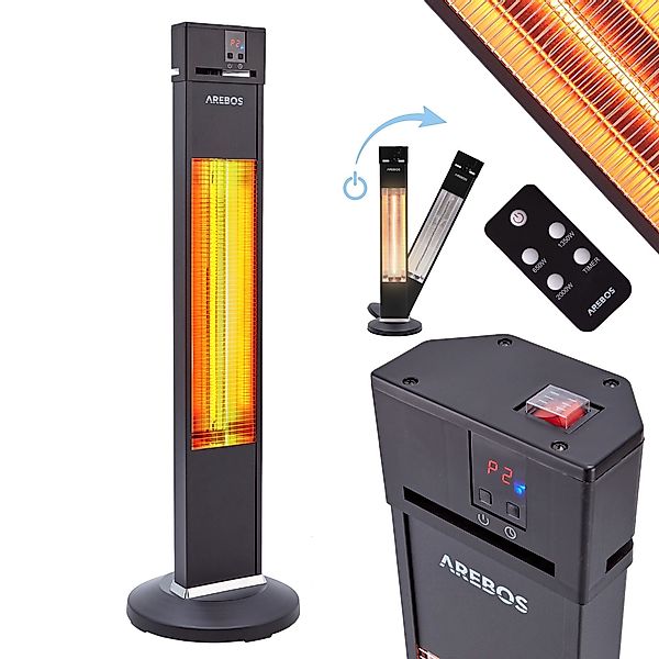 Arebos Terrassenstrahler 2000 W, mit Fernbedienung, günstig online kaufen