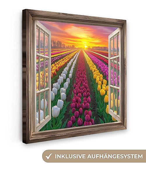 OneMillionCanvasses® Leinwandbild Ausblick - Blumen - günstig online kaufen