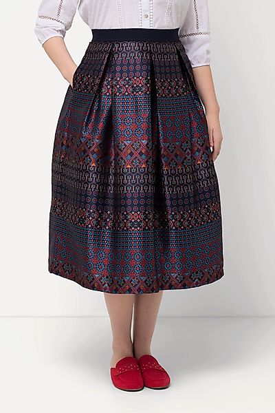 Ulla Popken Jerseyrock Landhausrock Musterstreifen A-Linie günstig online kaufen