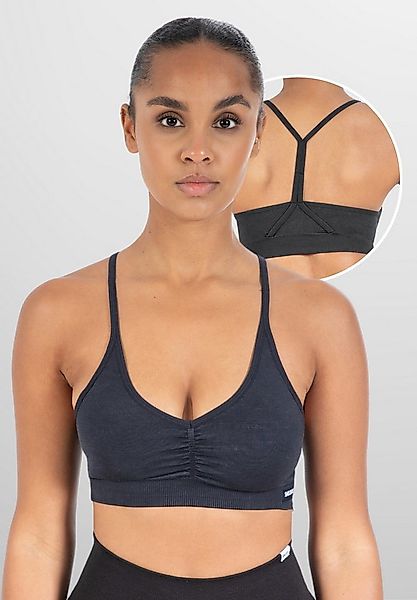 Smilodox Sport-BH Batik Scrunch Icon, Push Up BH ohne Bügel V-Ausschnitt Fi günstig online kaufen