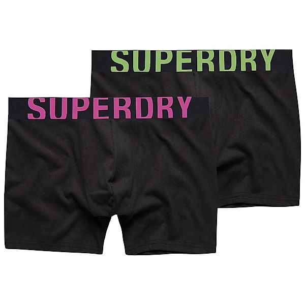 Superdry Dual Logo Doppelpack Koffer L Black / Black Fluro günstig online kaufen