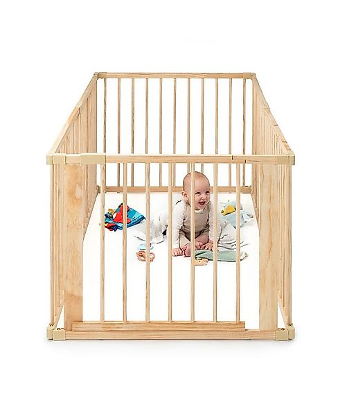 dibea Laufgitter Baby-Laufstall, Holz-Laufgitter (6-tlg), mit Tür, Höhe 68 günstig online kaufen